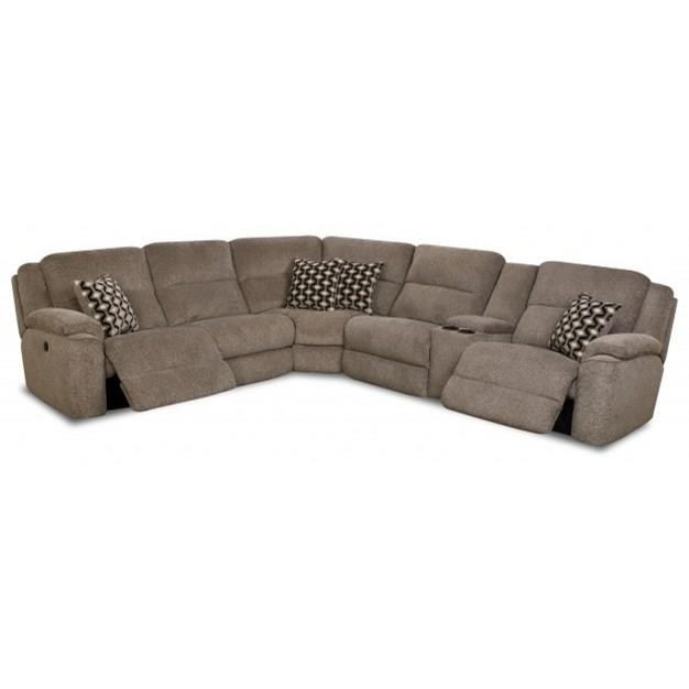 HomeStretch Catalina 162 Casual Power Reclining Sectional Sofa with USB